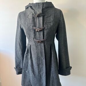 Divided Charcoal Herringbone jacket.  Note: fits XS